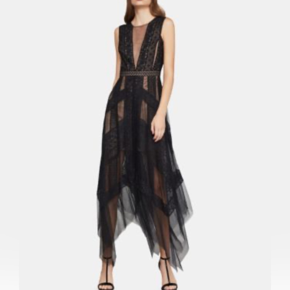 BCBG Andi Lace Dress in black